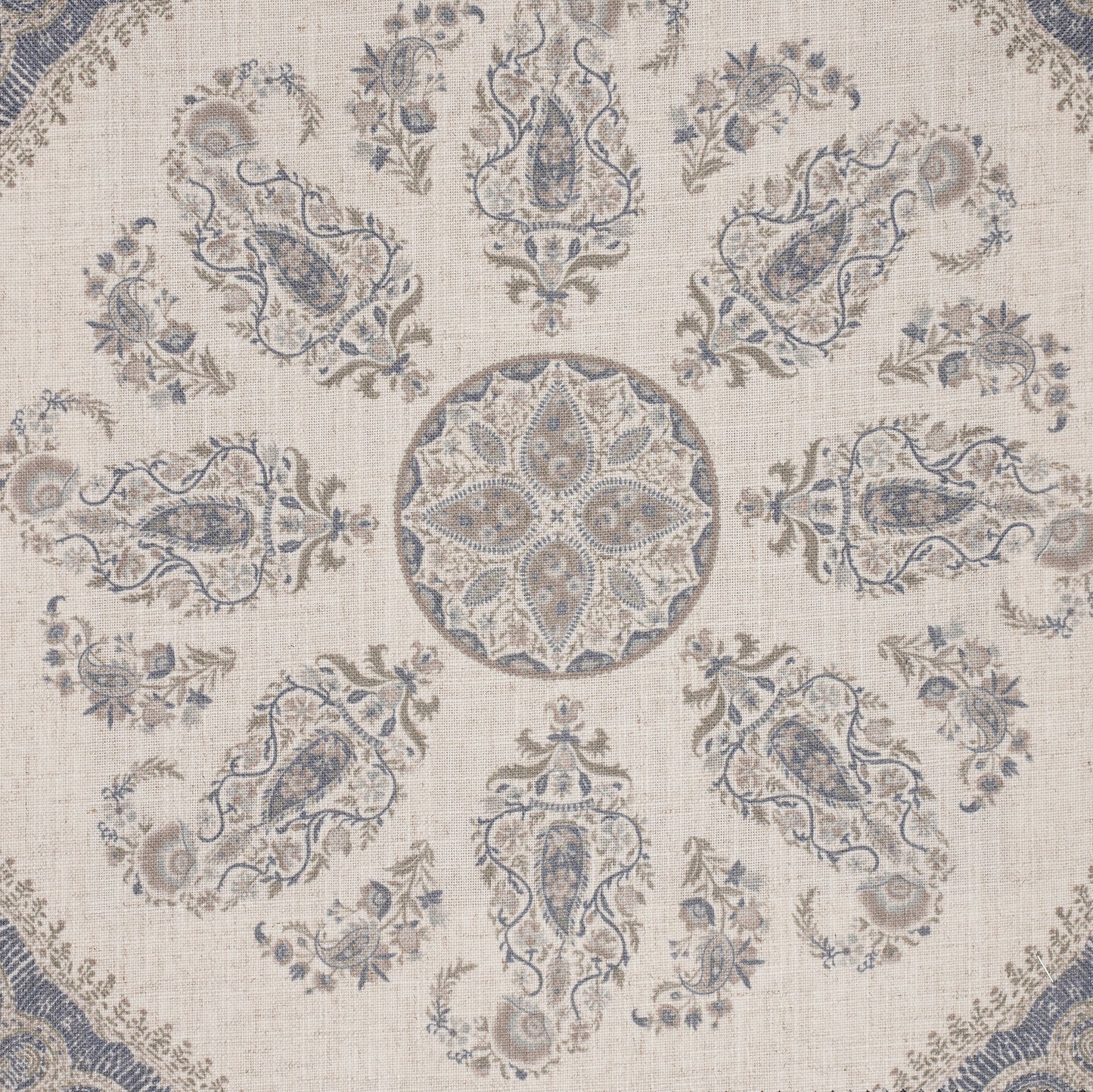 PAISLEY DESIGN PRINTED FABRIC - BLUE