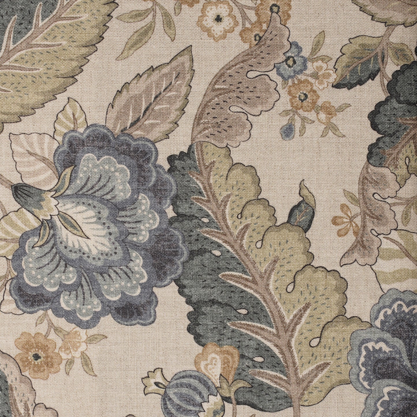 FLOWER PRINTED FABRIC - NAVY