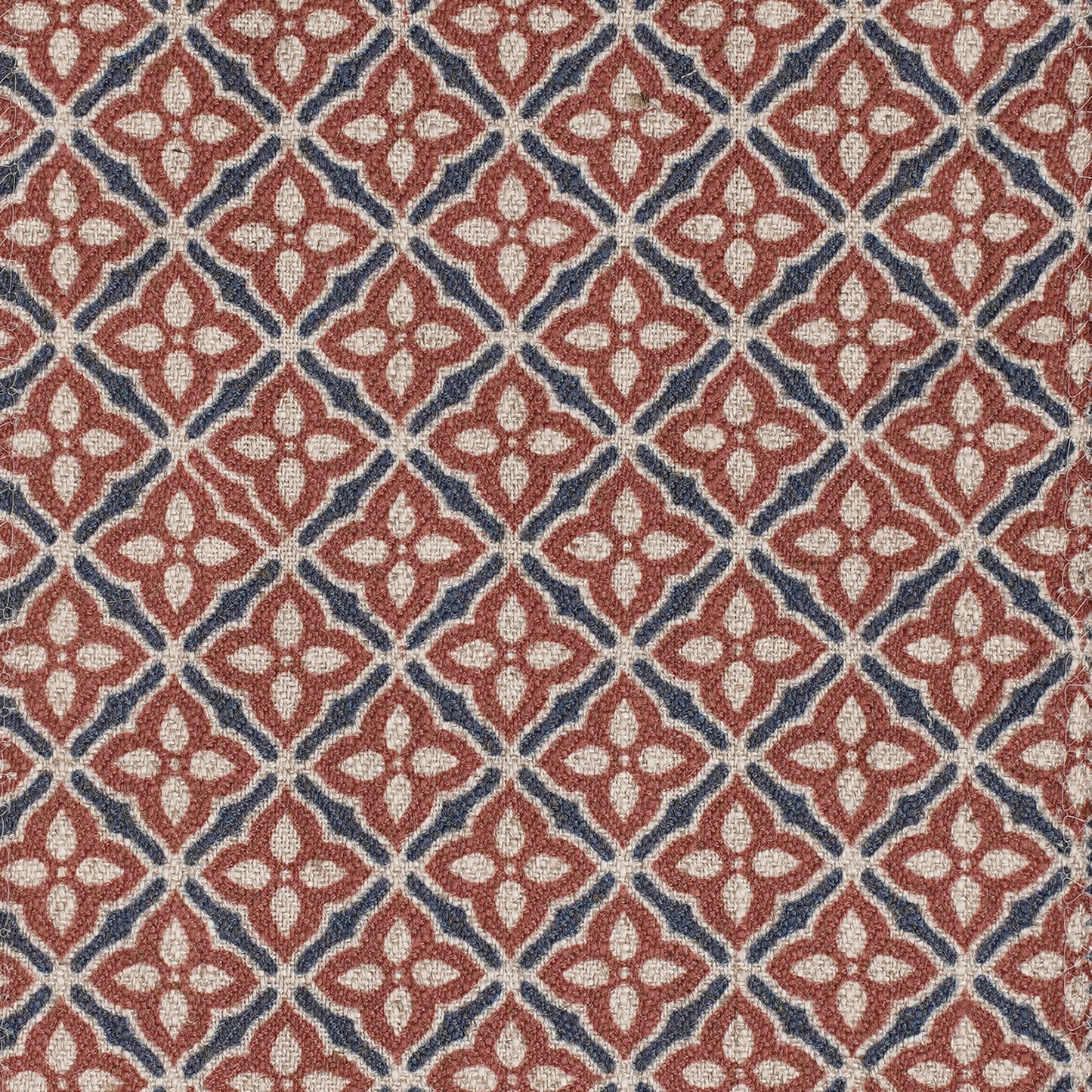 PRINTED FABRIC - BLUE & RED