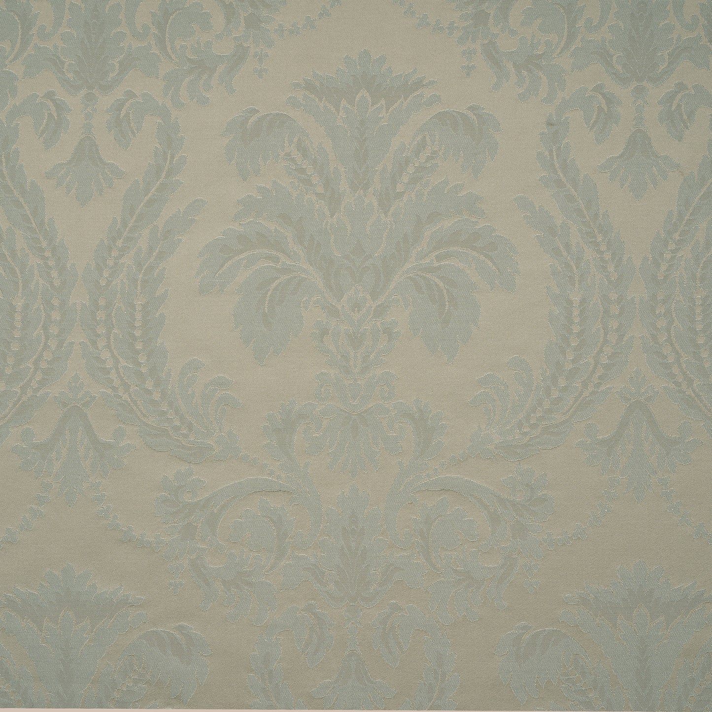 DAMASK SELF DESIGN FABRIC - TEAL & GREY