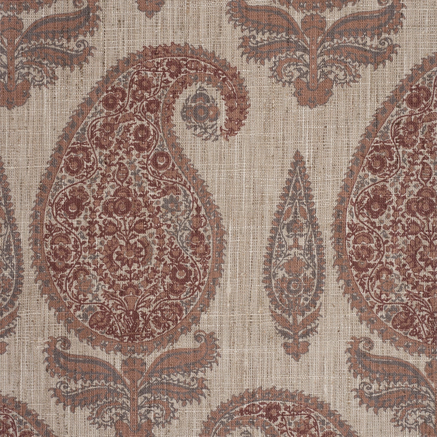 PAISLEY DESIGN PRINTED FABRIC - RED