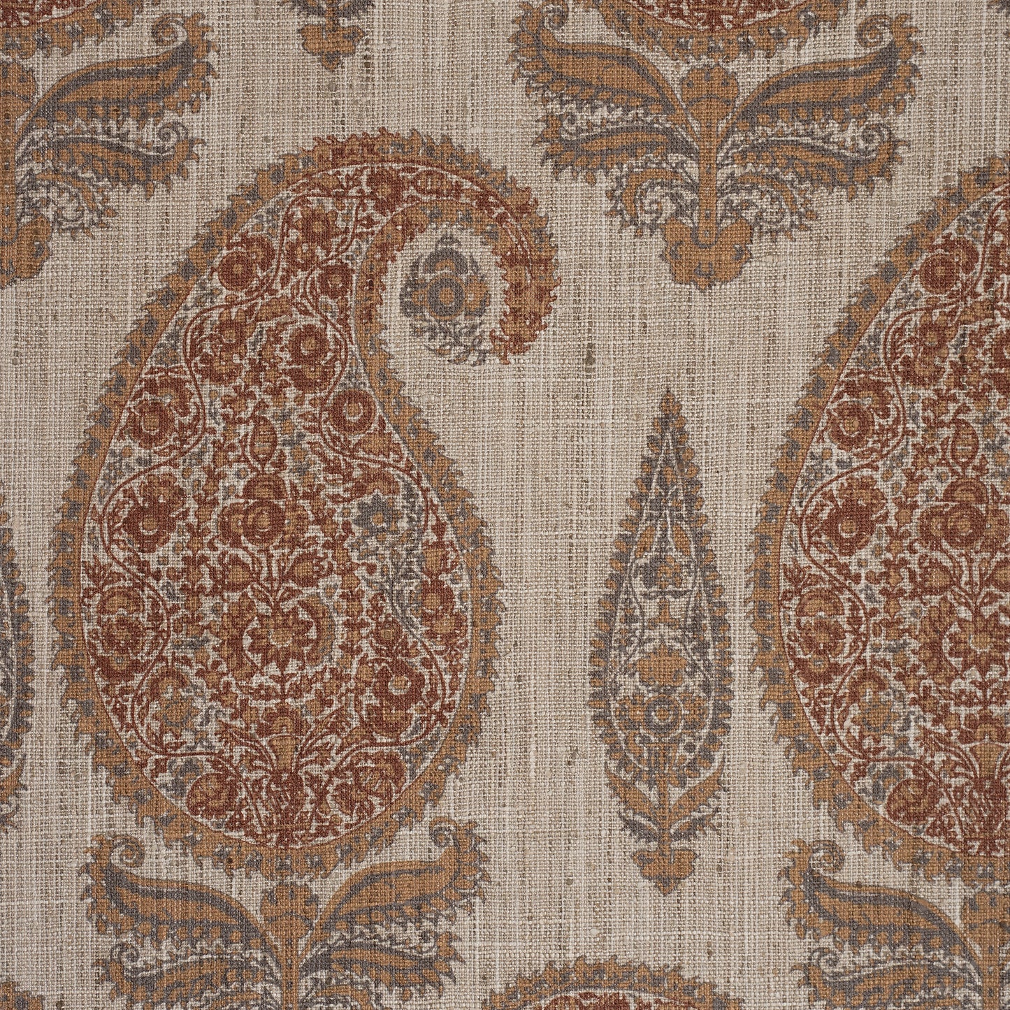 PAISLEY DESIGN PRINTED FABRIC - YELLOW