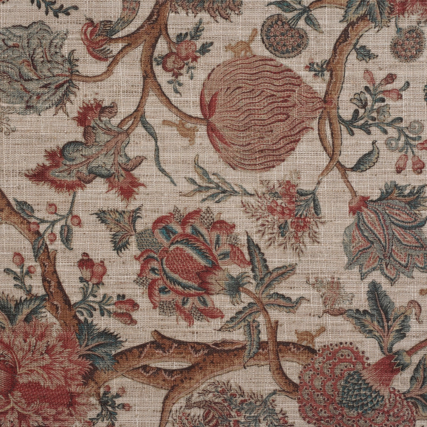 FLOWER DESIGN PRINTED FABRIC - MULTICOLOR