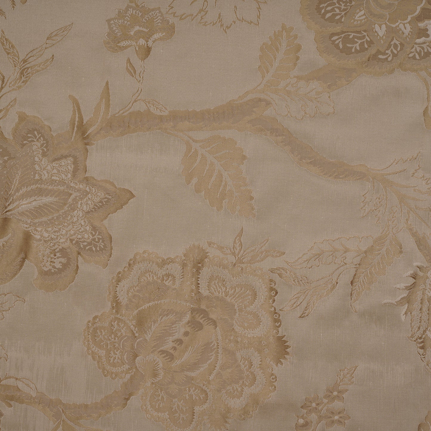JACQUARED SELF DESIGN FABRIC - GOLD