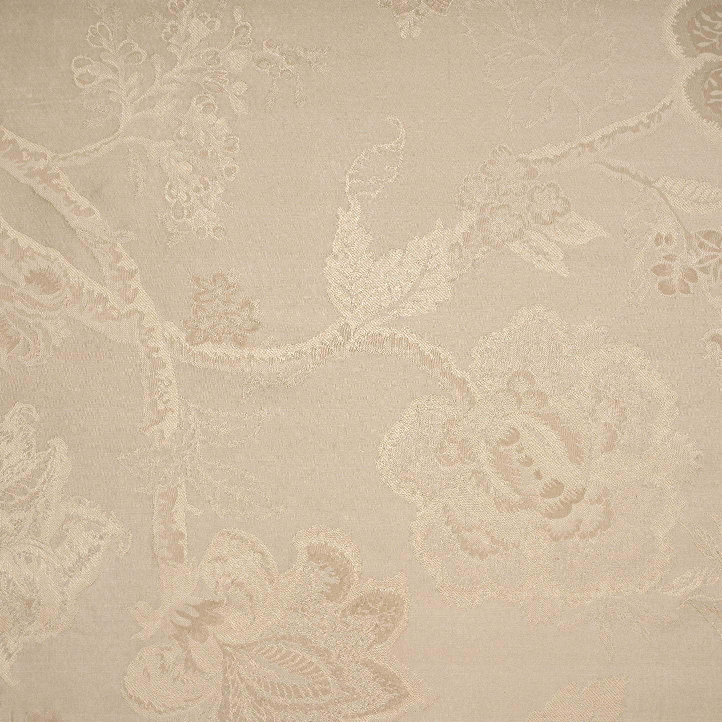 JACQUARED SELF DESIGN FABRIC - CREAM