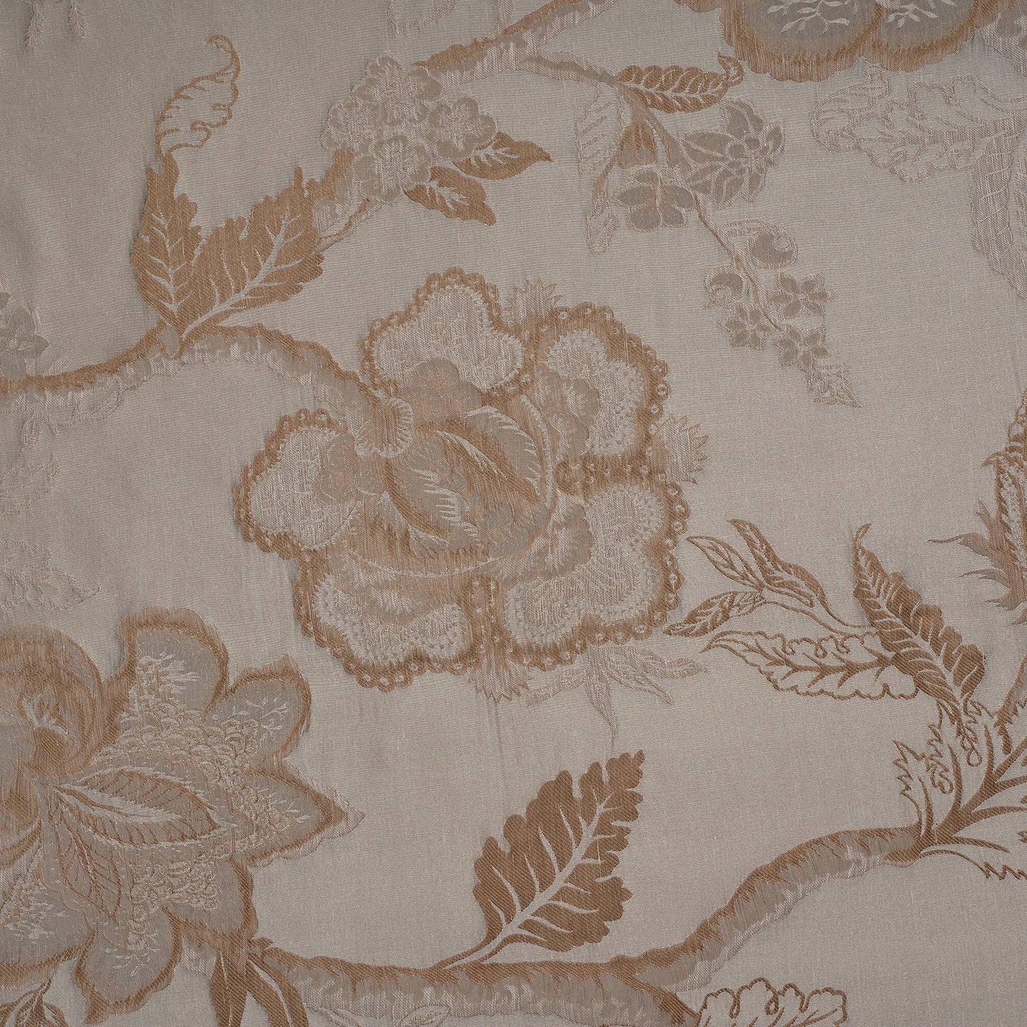 JACQUARED SELF DESIGN FABRIC - SILVER & GOLD