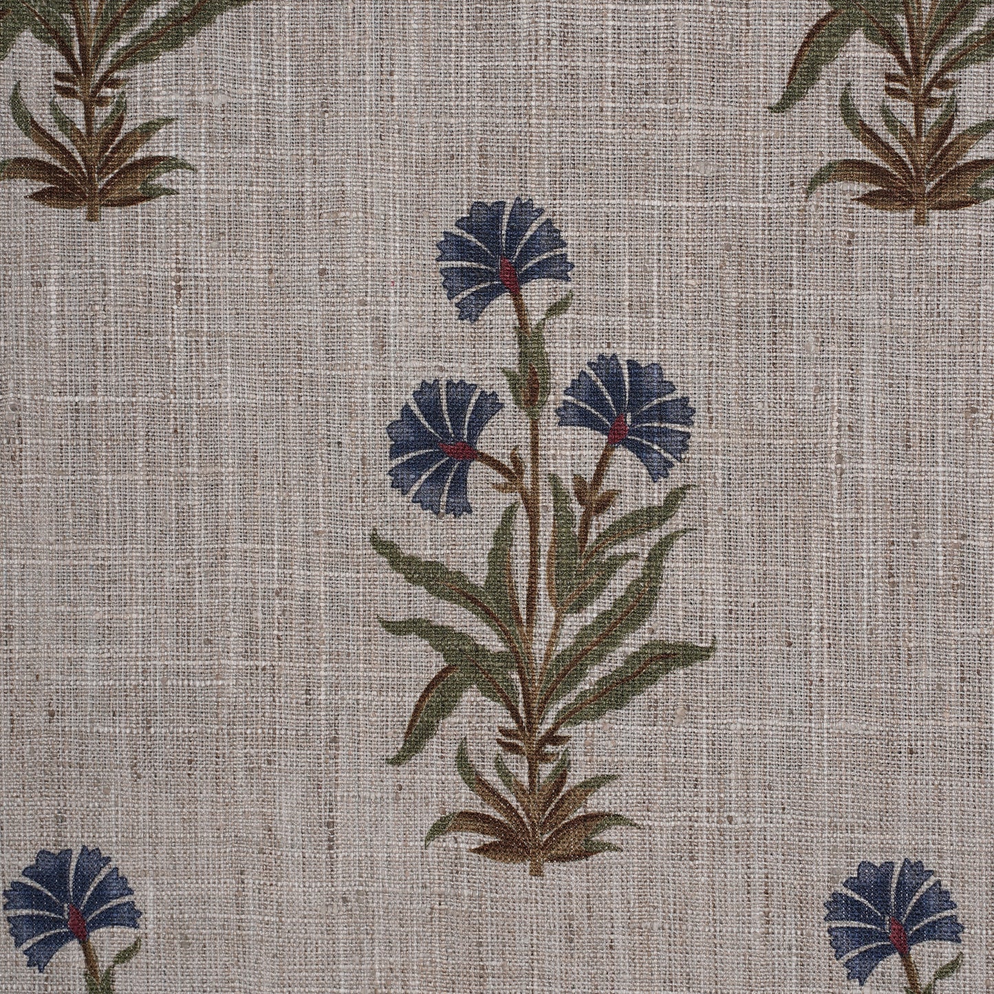 FLOWER PRINTED FABRIC - BLUE