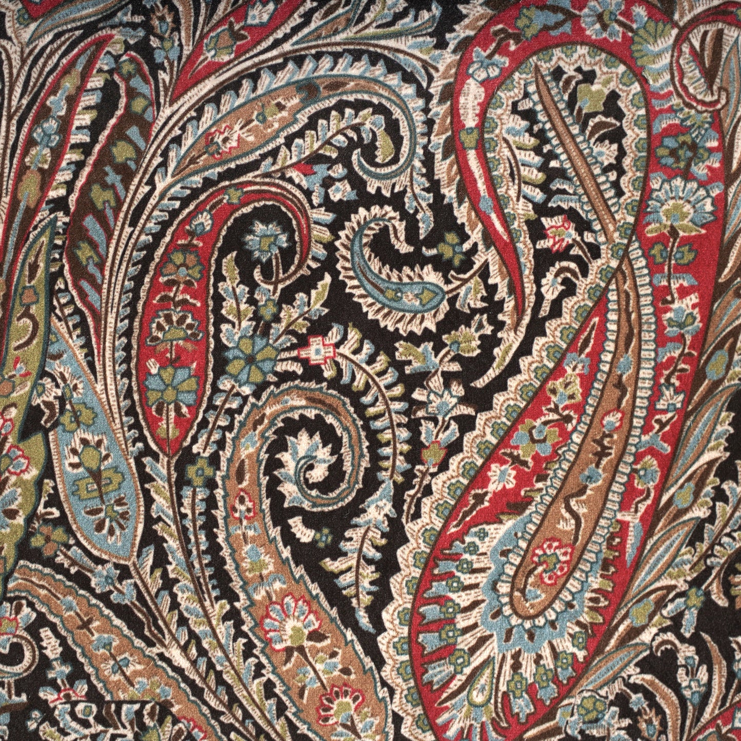 PAISLEY PRINTED VELVET FABRIC - MULTICOLOR