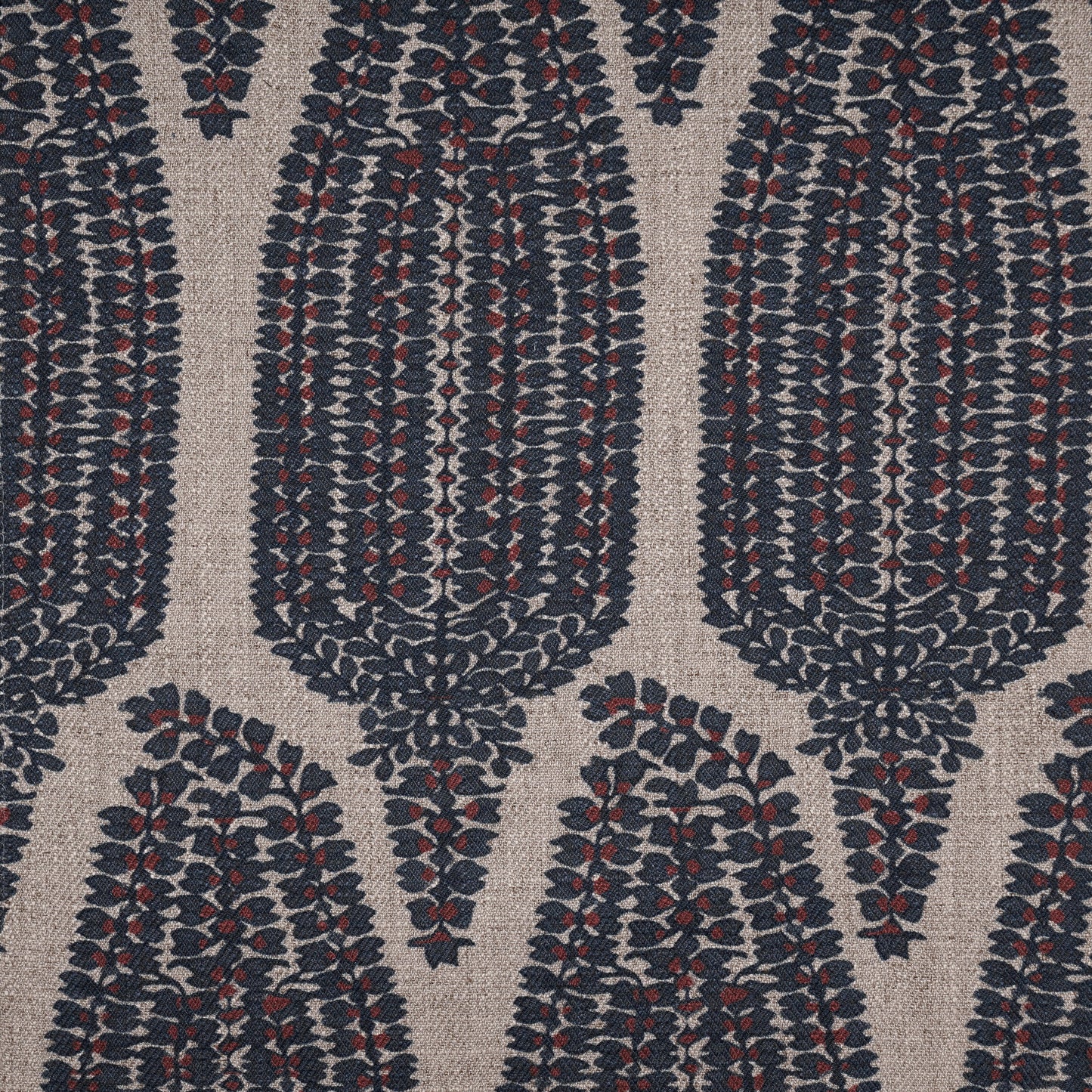 PAISLEY PRINTED FABRIC - BLUE & RED
