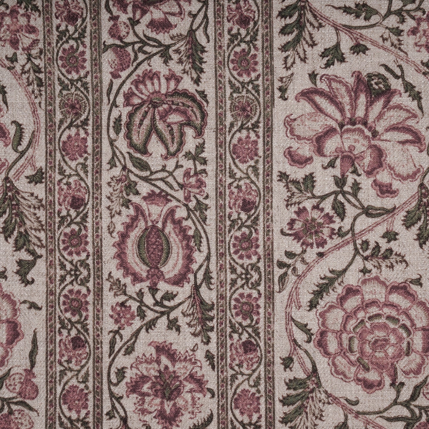 FLOWER PRINTED FABRIC - PINK & GREEN