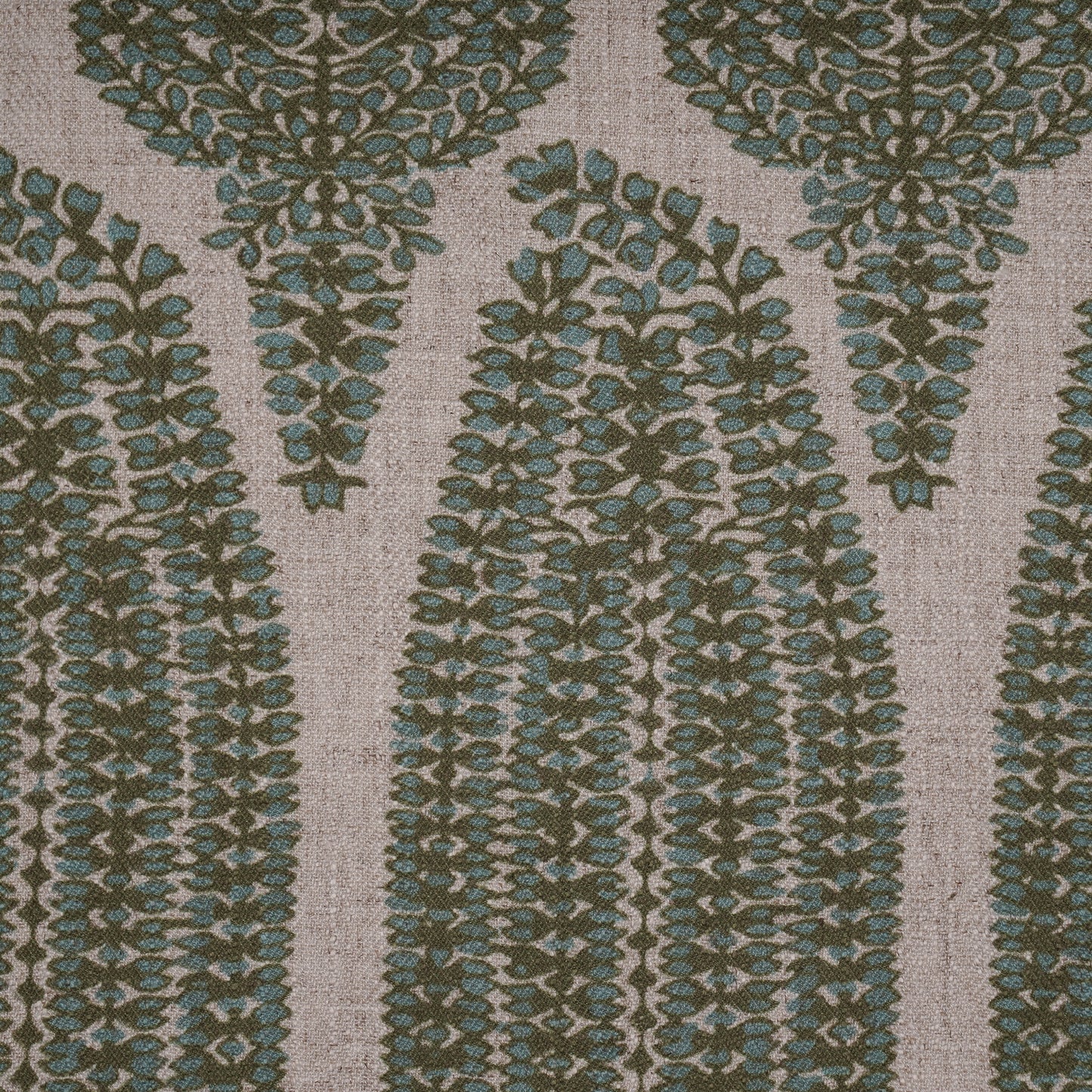 PAISLEY PRINTED FABRIC - BLUE & GREEN