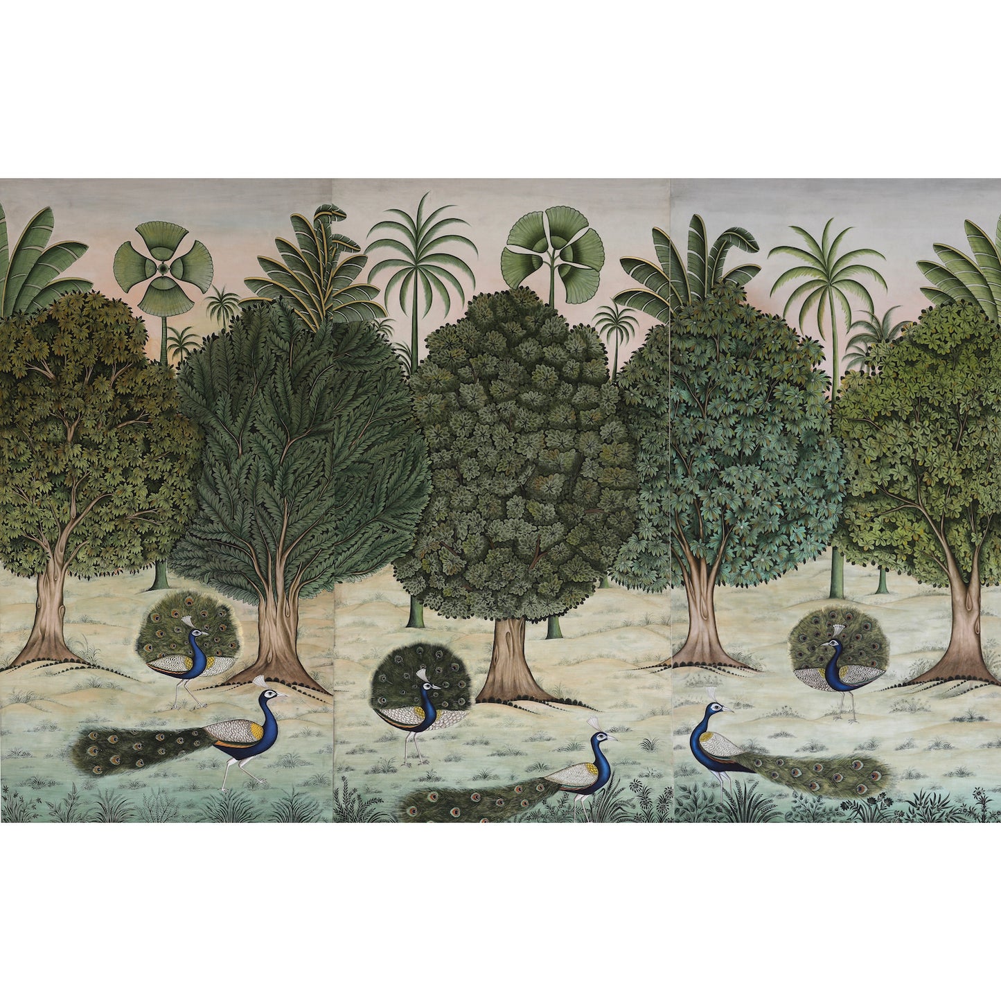 HAND PAINTED WALL PAPER- HARI BHARI