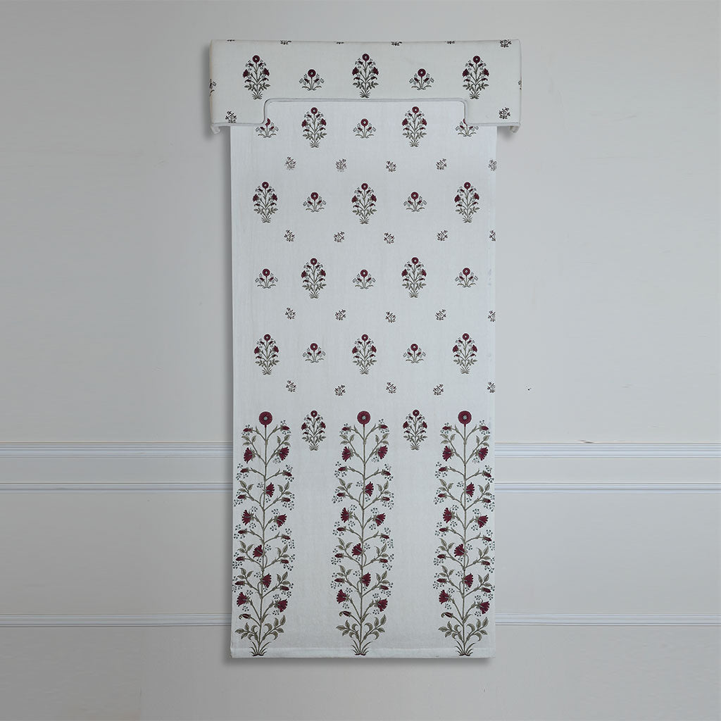 BAHAAR CRIMSON AND ECRU PANEL